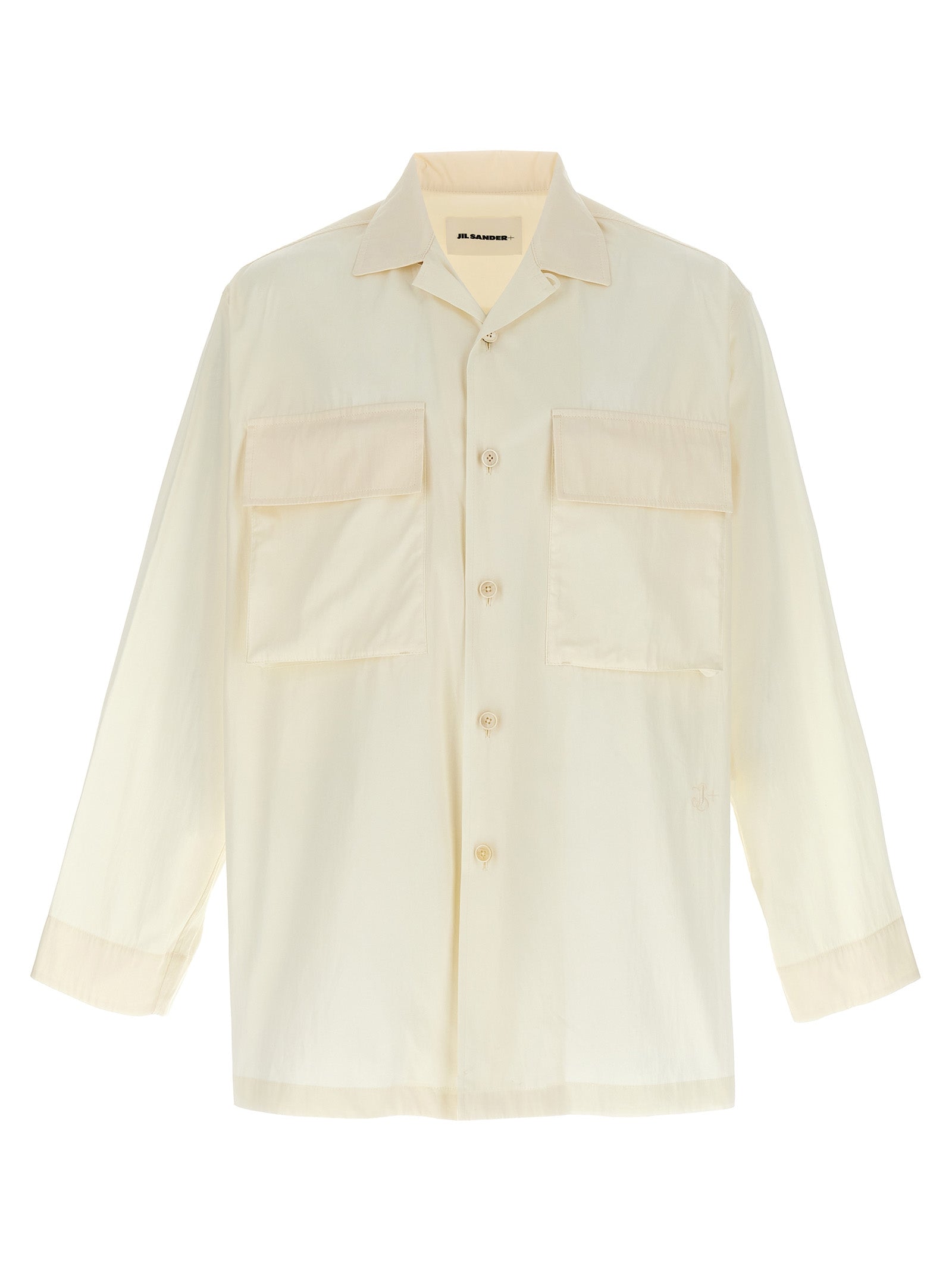 Shirt by Jil Sander for men in cotton white features an polished silhouette, showcasing a sophisticated and detail for a truly polished finish.