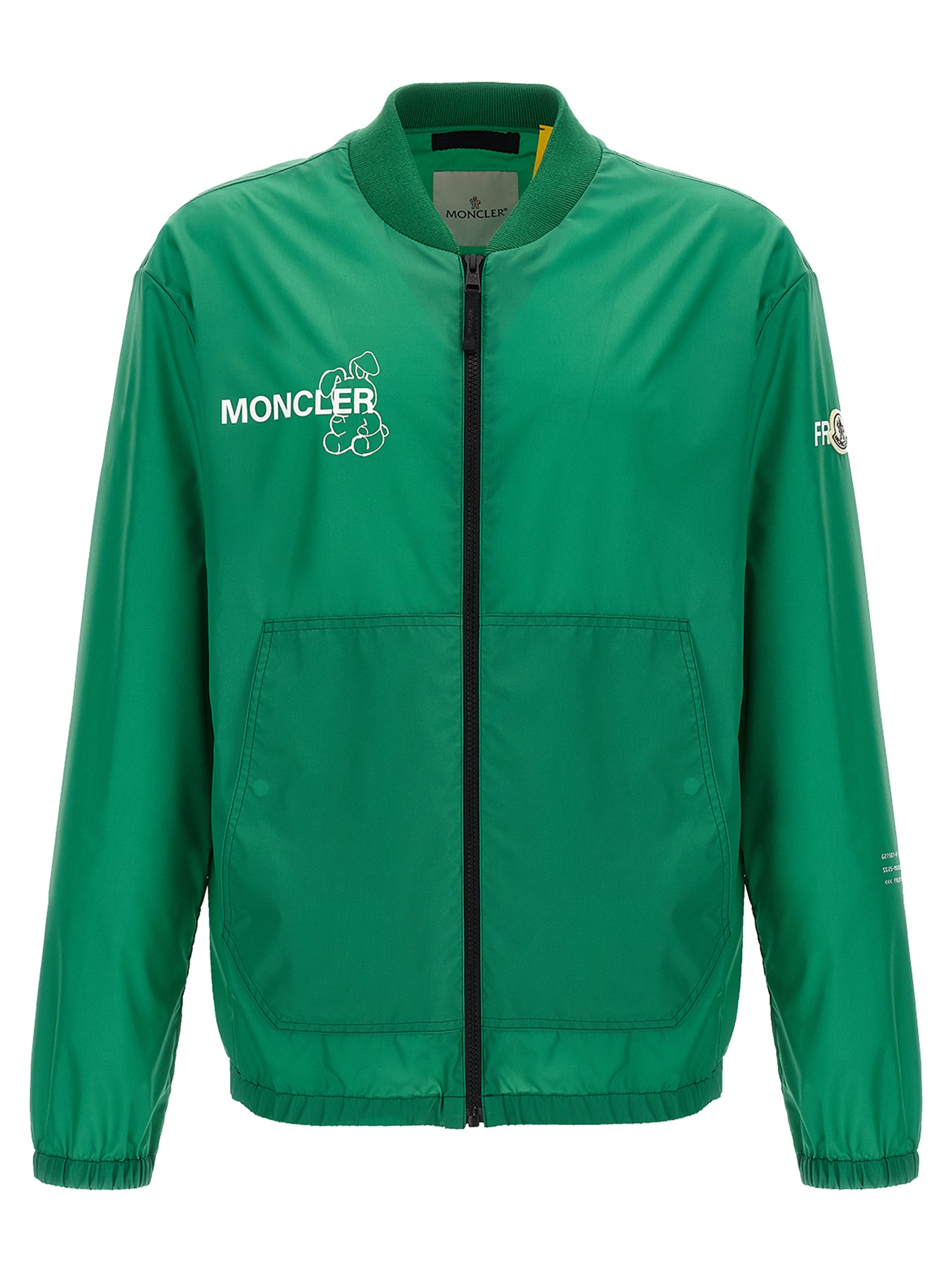 Bomber Jacket by MONCLER GENIUS for men in nylon & cotton bicolour, green & print features an on trend silhouette, showcasing refined and a sophisticated for a truly on trend finish.