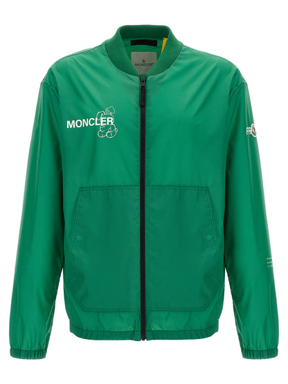 Bomber Jacket by MONCLER GENIUS for men in nylon & cotton bicolour, green & print features an on trend silhouette, showcasing refined and a sophisticated for a truly on trend finish.