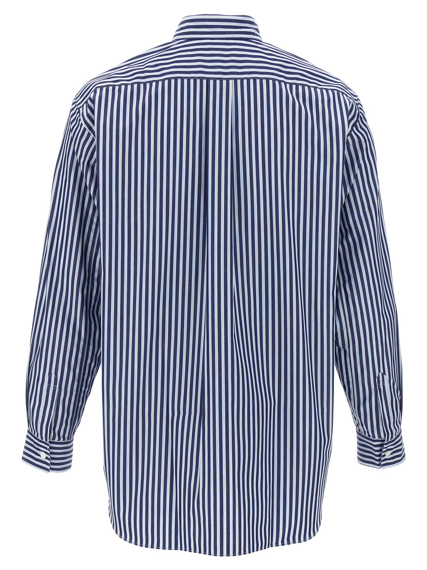 Shirt by Comme Des Garçons for men in cotton blue features an polished silhouette, showcasing a sophisticated and detail for a truly polished finish.