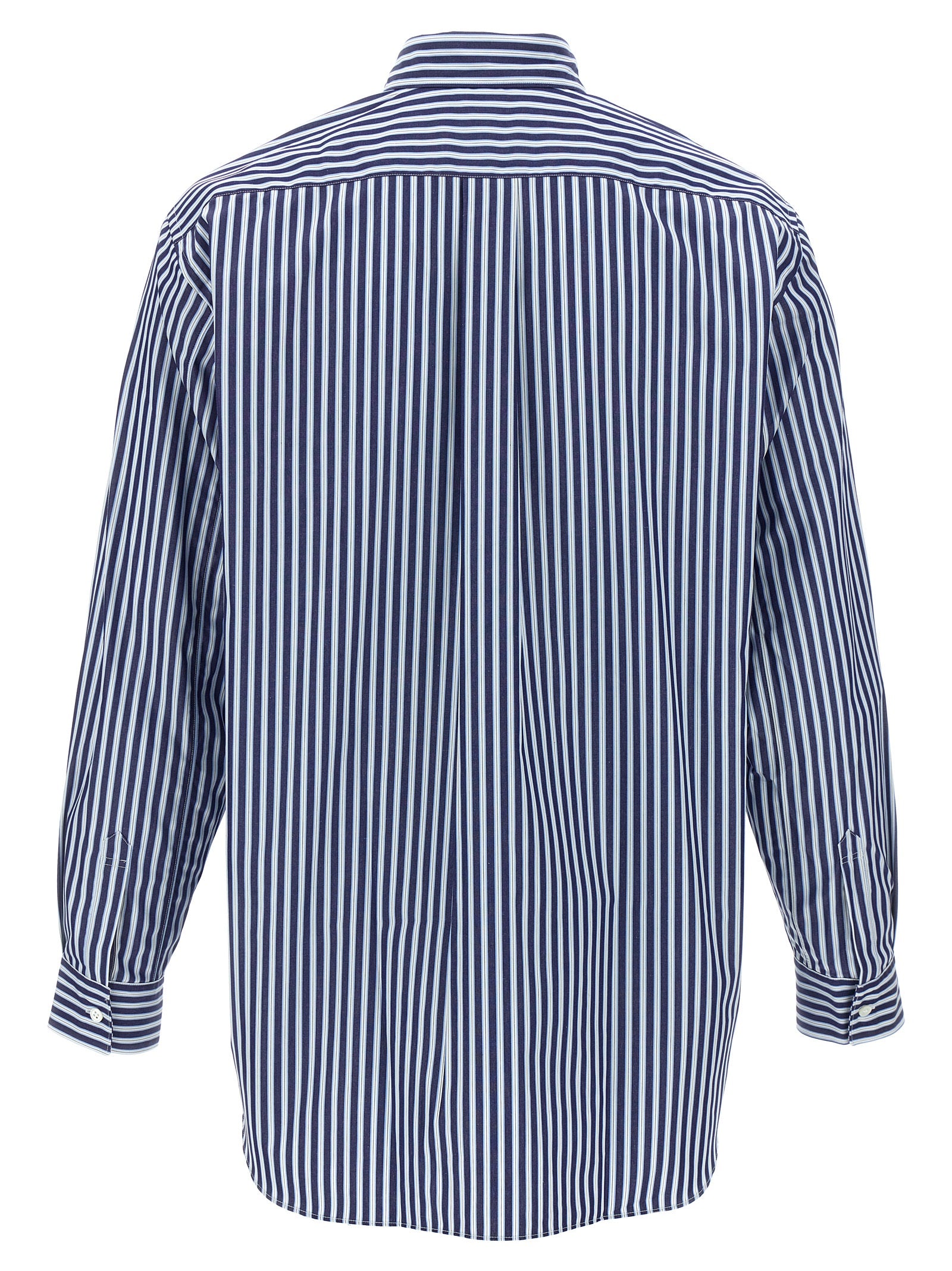 Shirt by Comme Des Garçons for men in cotton blue features an polished silhouette, showcasing a sophisticated and detail for a truly polished finish.