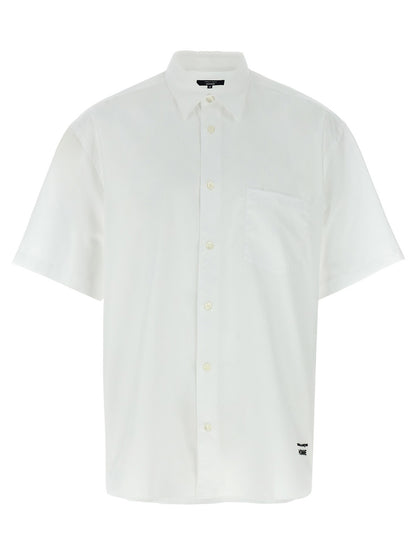 Shirt by Comme Des Garçons for men in cotton white features an polished silhouette, showcasing a sophisticated and short-sleeve detail for a truly polished finish.