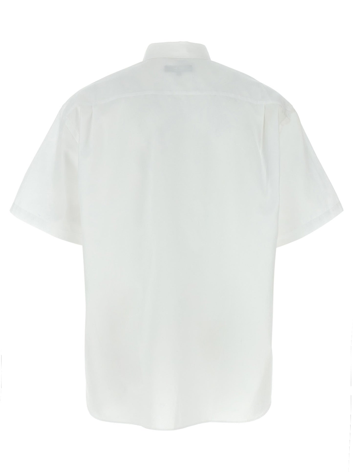 Shirt by Comme Des Garçons for men in cotton white features an architectural silhouette with a refined and elegant for a architectural look.