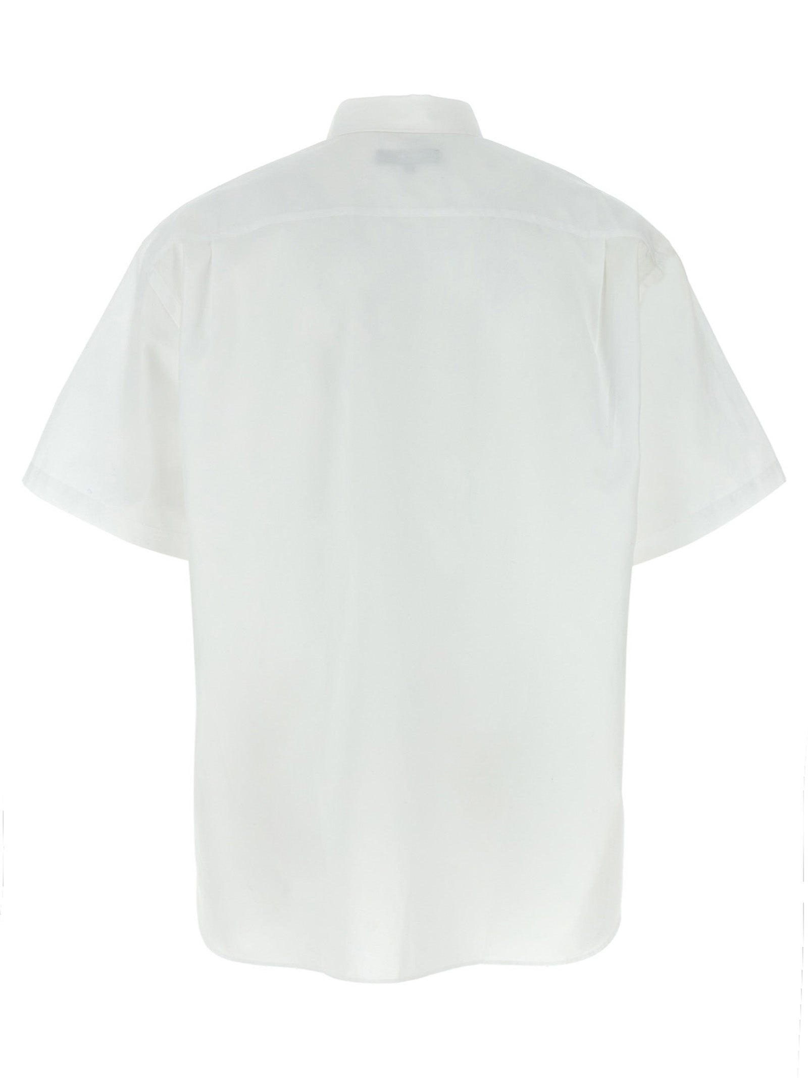 Shirt by Comme Des Garçons for men in cotton white features an architectural silhouette with a refined and elegant for a architectural look.