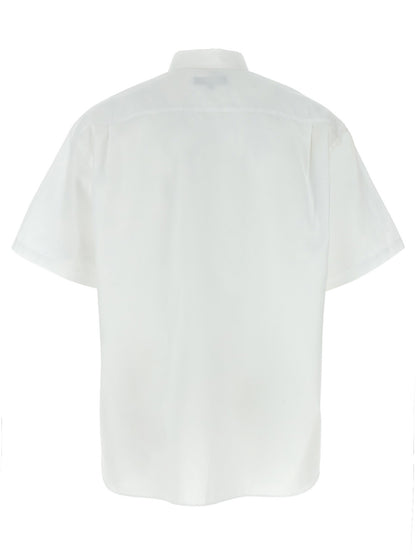 Shirt by Comme Des Garçons for men in cotton white features an architectural silhouette with a refined and elegant for a architectural look.