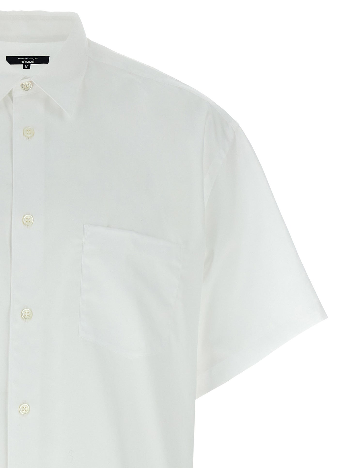 Shirt by Comme Des Garçons for men in cotton white, featuring a nuanced and nuanced for a sophisticated finish.