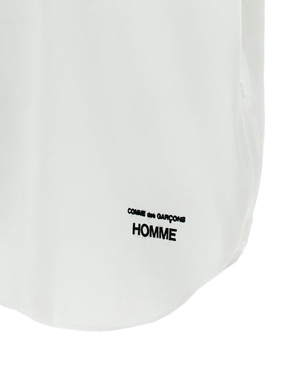 Shirt by Comme Des Garçons for men in cotton white presents a discerning silhouette, showcasing a sophisticated and for a truly discerning finish.