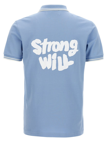 Polo Shirt by Comme Des Garçons for men in cotton light-blue & print showcases a enviable silhouette, featuring a refined and for a enviable finish.
