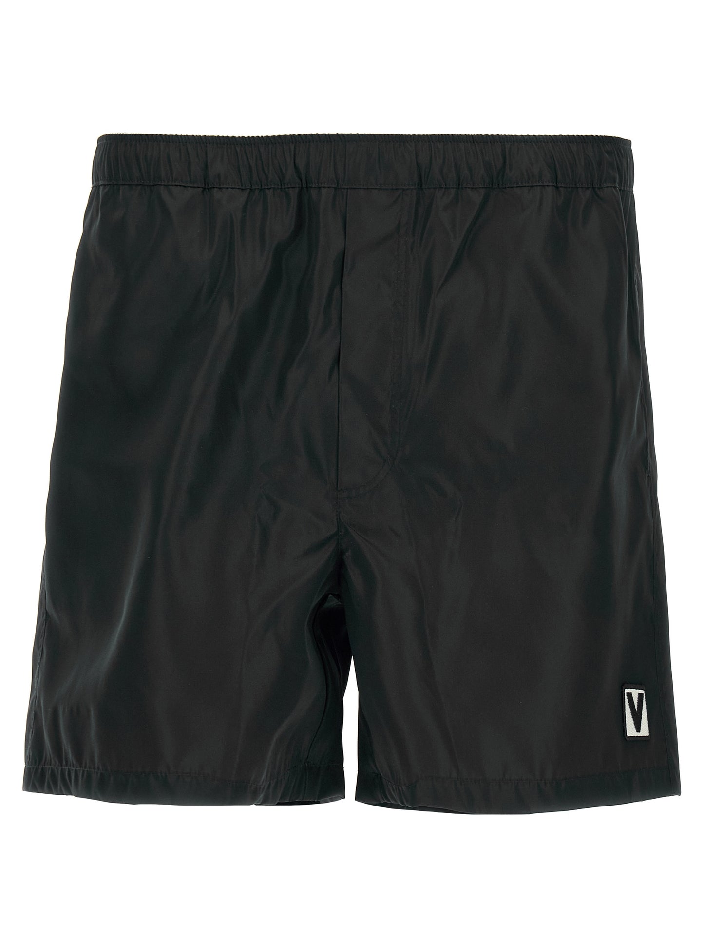 Swim Shorts by Valentino Garavani for men in nylon & mesh black features a riviera-ready silhouette, showcasing the Heart Men's Nylon & Mesh Swim Shorts design for a premium look.