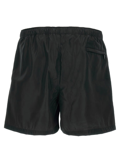 Swim Shorts by Valentino Garavani for men in nylon & mesh black features a magnificent design, channeling the luxury vibe of Heart Men's Nylon & Mesh Swim Shorts.