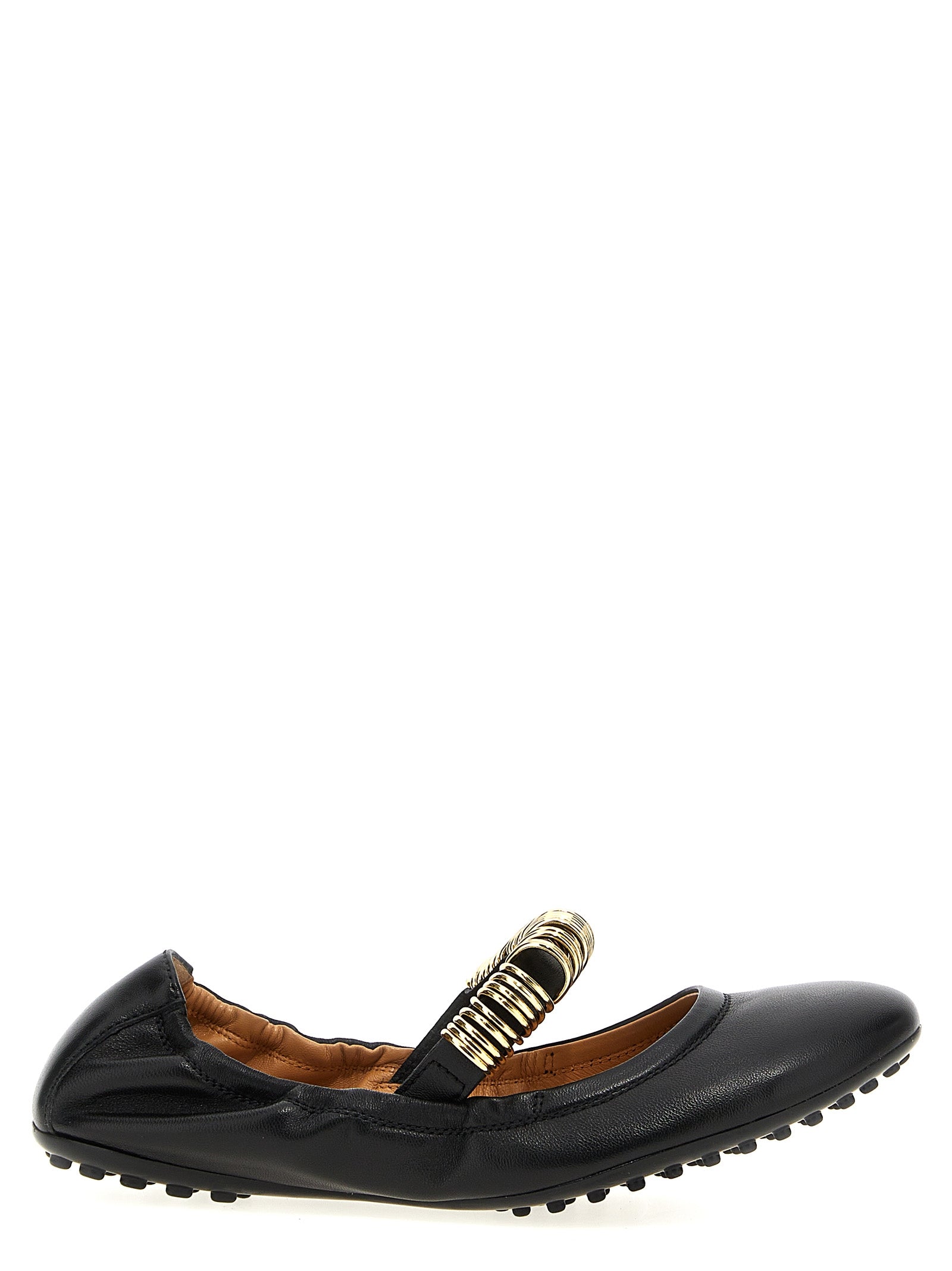 Ballet Flat Shoes by Tod's for women in lamb leather black & gold showcases a enchanting silhouette as part of the Grace Women's Lamb Leather Ballet Flat Shoes collection, defined by a enchanting and for a enchanting look.