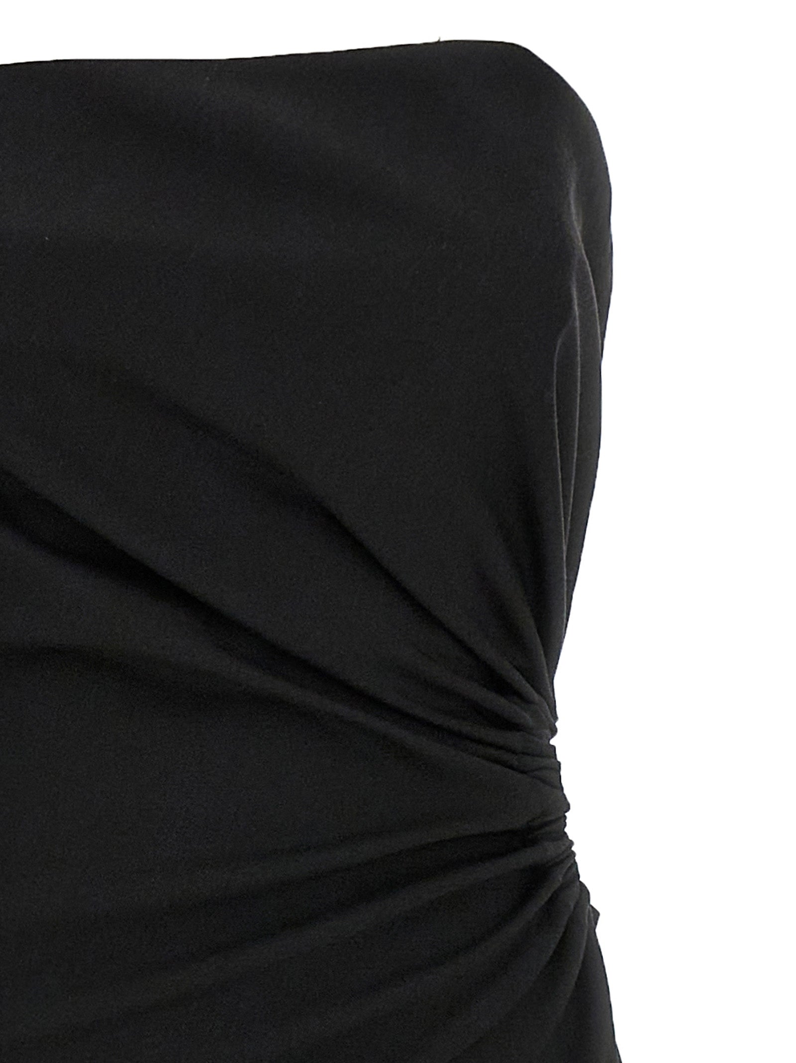 Dress by Max Mara for women in silk mohair virgin wool black features an cute silhouette, detailed with a and split neckline that elegantly flows into a cute long.