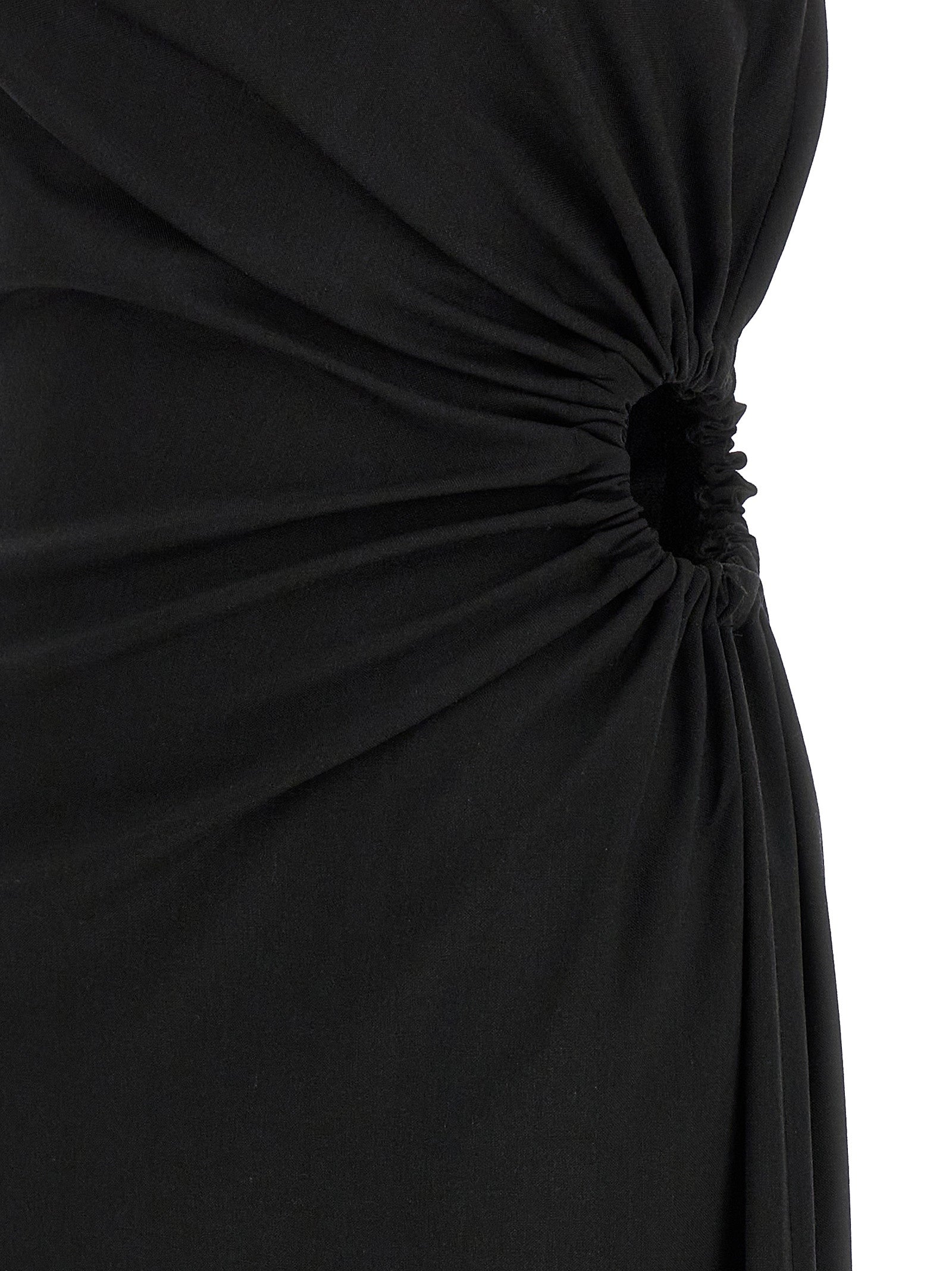 Dress by Max Mara for women in silk mohair virgin wool black features an sultry silhouette defined by a and , falling to an sultry long for a sultry look.