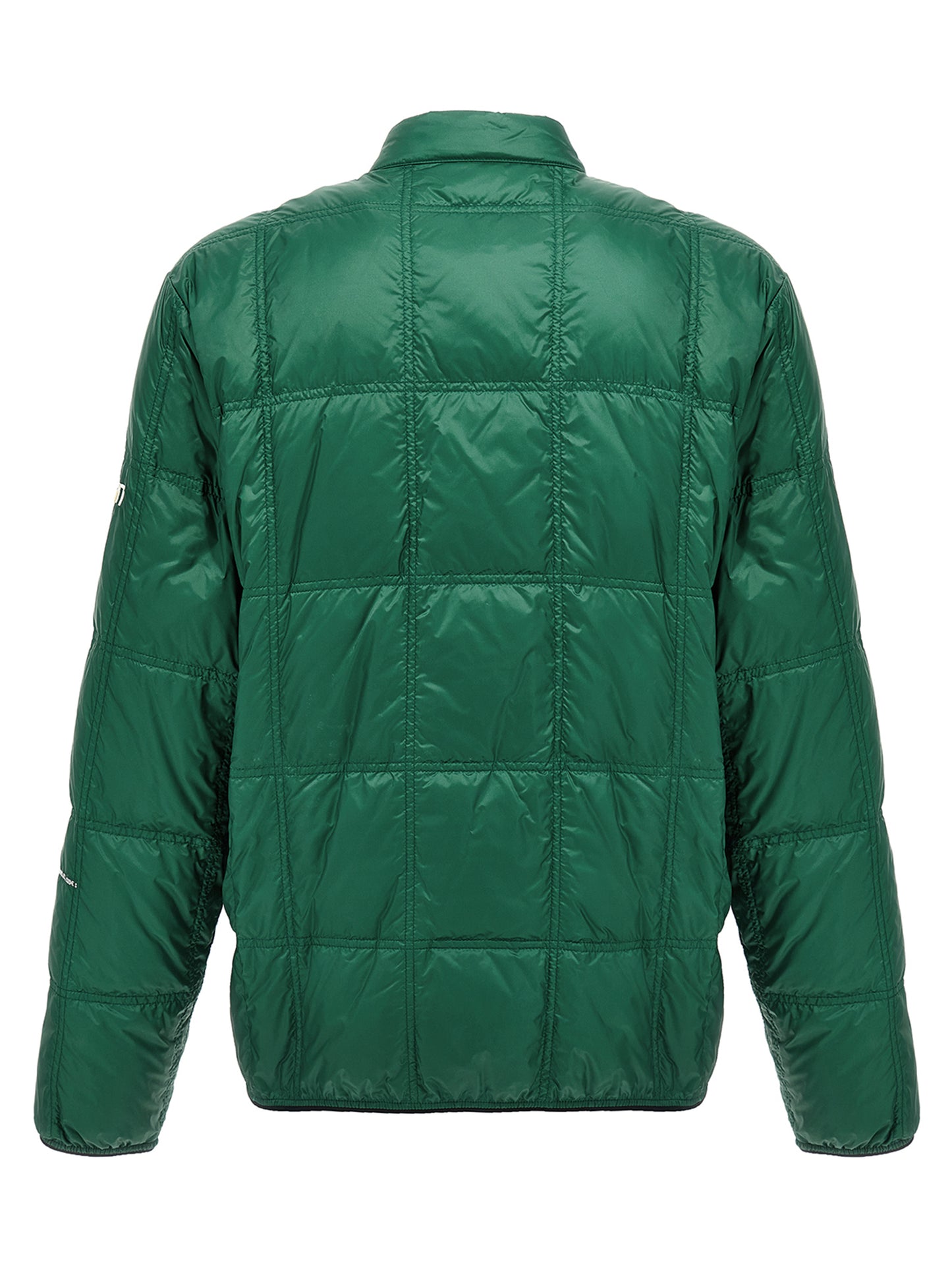 Puffer Jacket by MONCLER GENIUS for men in polyamide felt & feathers bicolour & green features an on trend silhouette, showcasing refined insulated and a sophisticated high-neck neckline for a truly on trend finish.