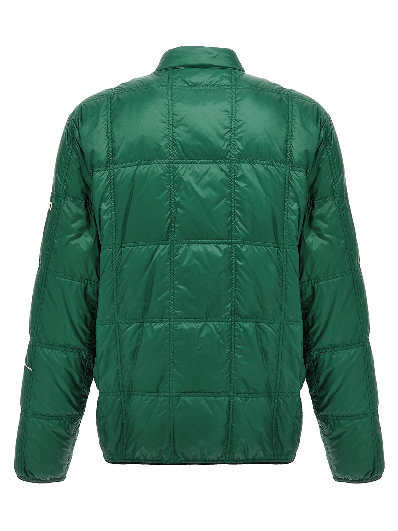 Puffer Jacket by MONCLER GENIUS for men in polyamide felt & feathers bicolour & green features an on trend silhouette, showcasing refined insulated and a sophisticated high-neck neckline for a truly on trend finish.