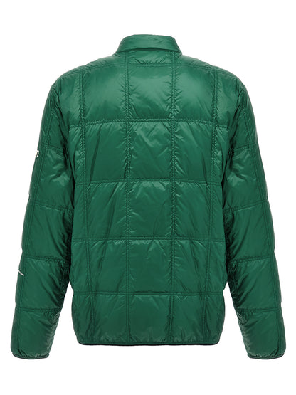 Puffer Jacket by MONCLER GENIUS for men in polyamide felt & feathers bicolour & green features an on trend silhouette, showcasing refined insulated and a sophisticated high-neck neckline for a truly on trend finish.