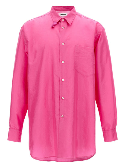 Shirt by Magliano for men in polyamide & polyester fuchsia presents a discerning silhouette, showcasing a sophisticated and long-sleeve for a truly discerning finish.