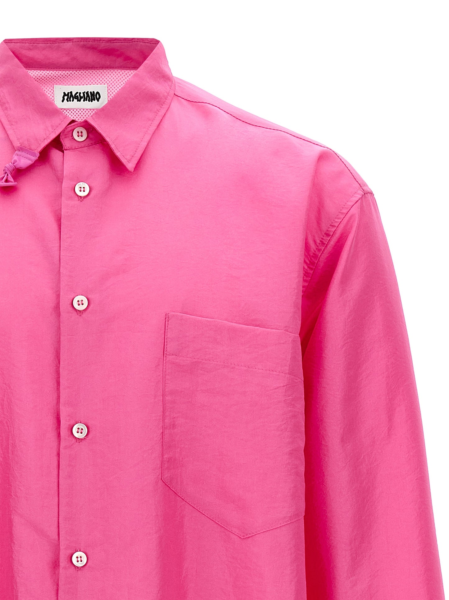 Shirt by Magliano for men in polyamide & polyester fuchsia, featuring a nuanced and nuanced for a sophisticated finish.