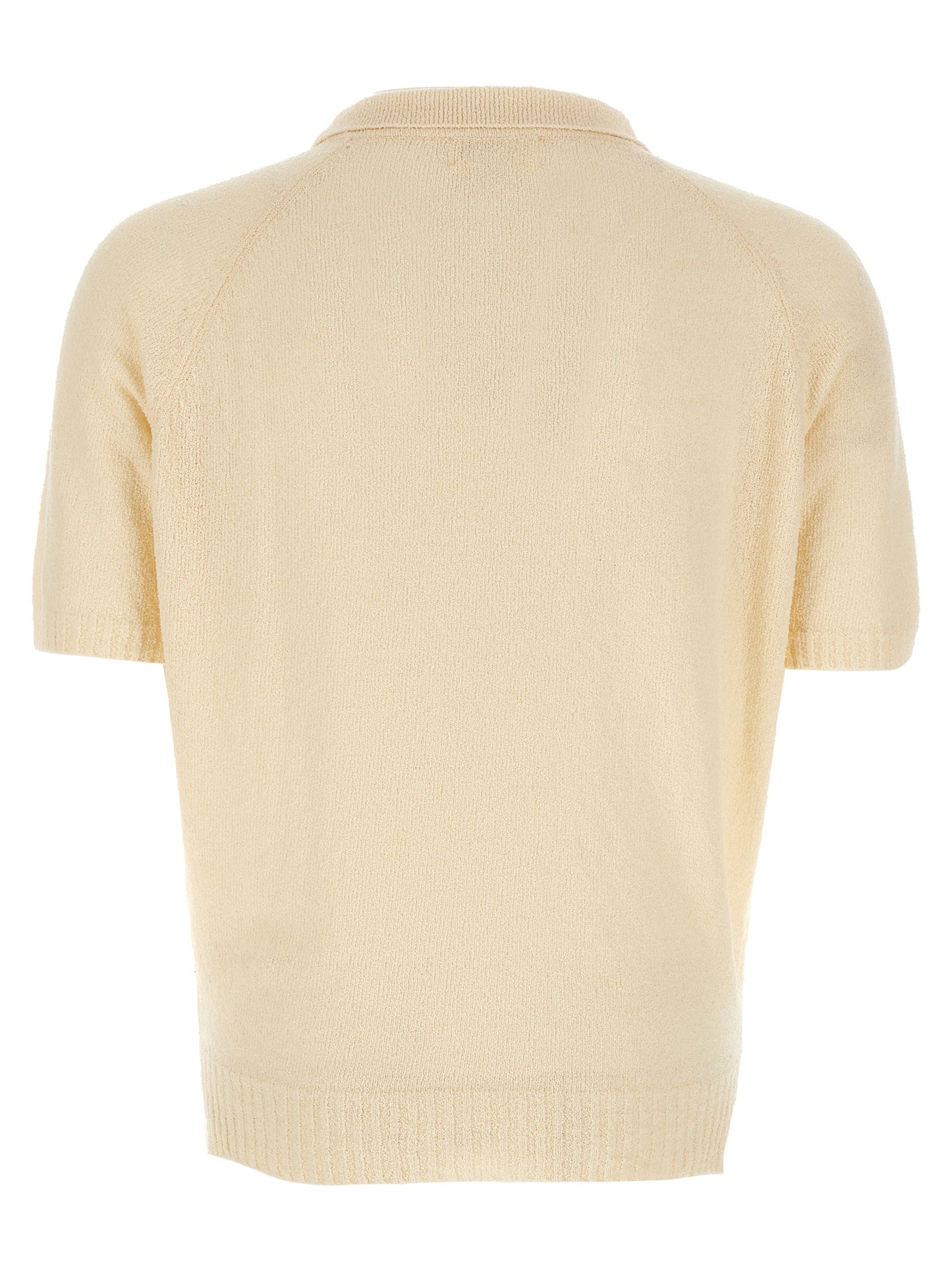 Polo Shirt by MA'RY'YA for men in polyamide modacrylic & cotton white presents a distinguished silhouette, showcasing a sophisticated and distinguished for a truly distinguished finish.