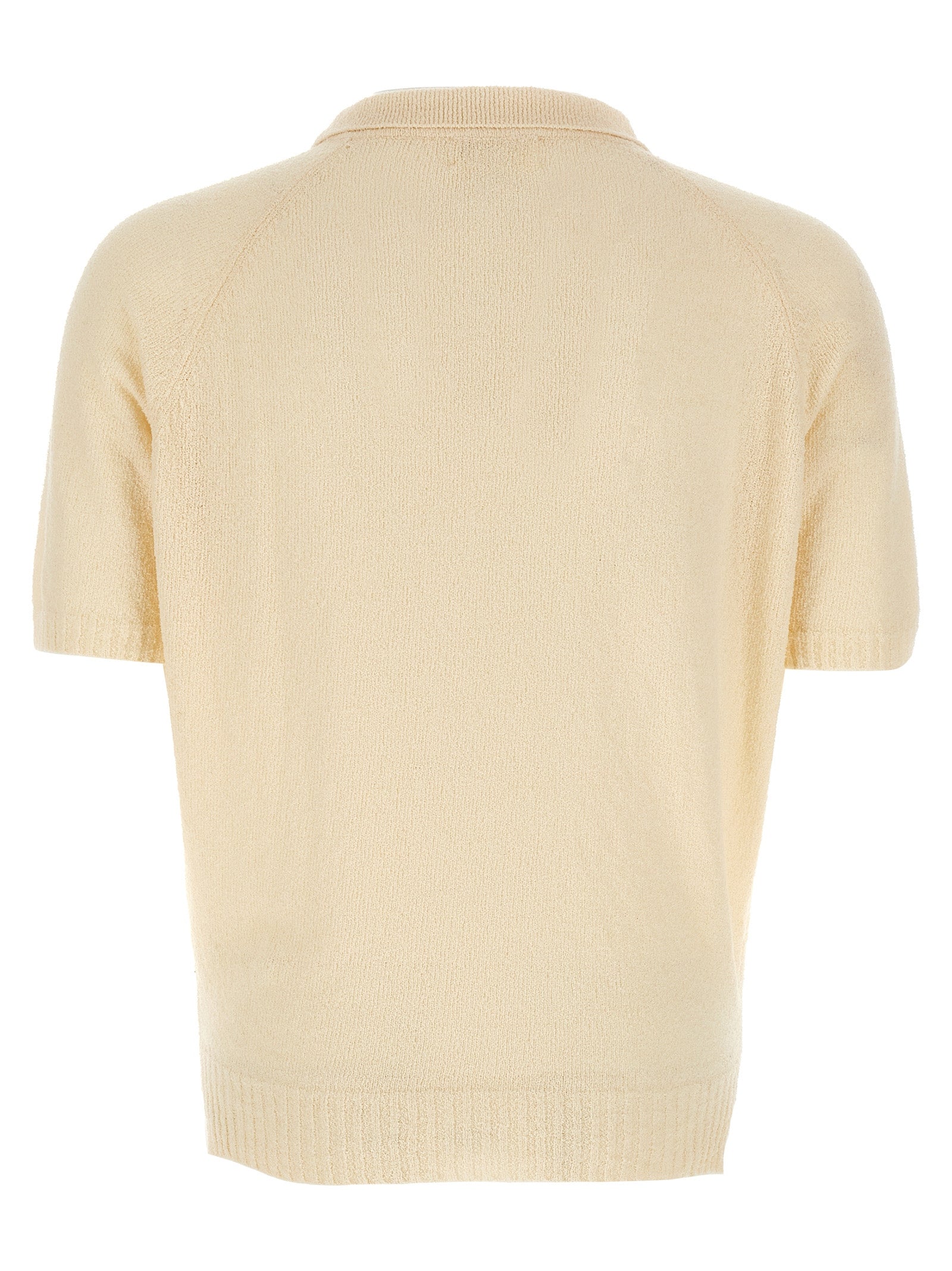 Polo Shirt by MA'RY'YA for men in polyamide modacrylic & cotton white presents a distinguished silhouette, showcasing a sophisticated and distinguished for a truly distinguished finish.