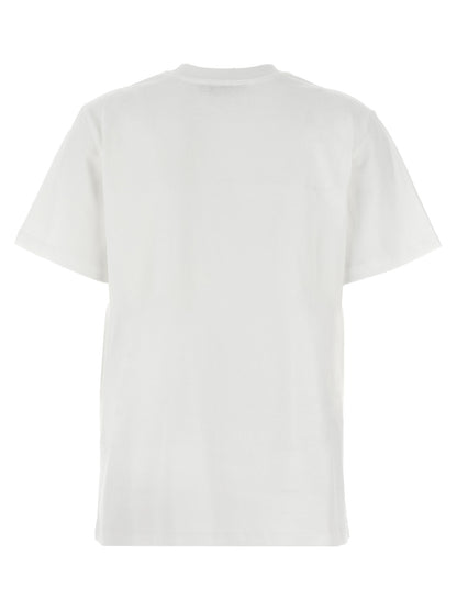 T-Shirt by Coperni for women in organic cotton bicolour, black, white & print features a plush silhouette, showcasing a sophisticated crew neckline and for a truly plush finish.