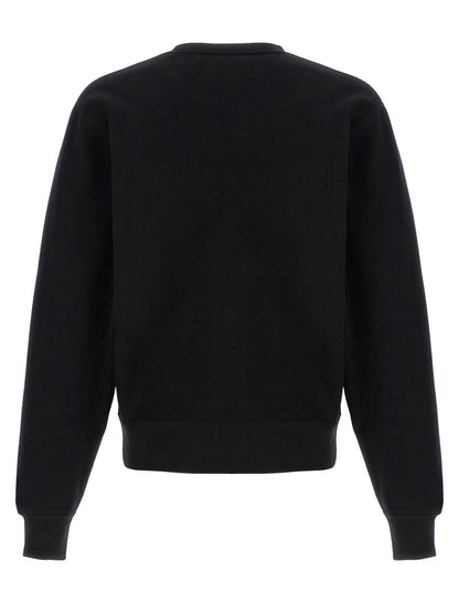 Sweatshirt by Saint Laurent for men in cotton black features an enviable silhouette, showcasing a premium and refined crew neckline for a truly enviable finish.