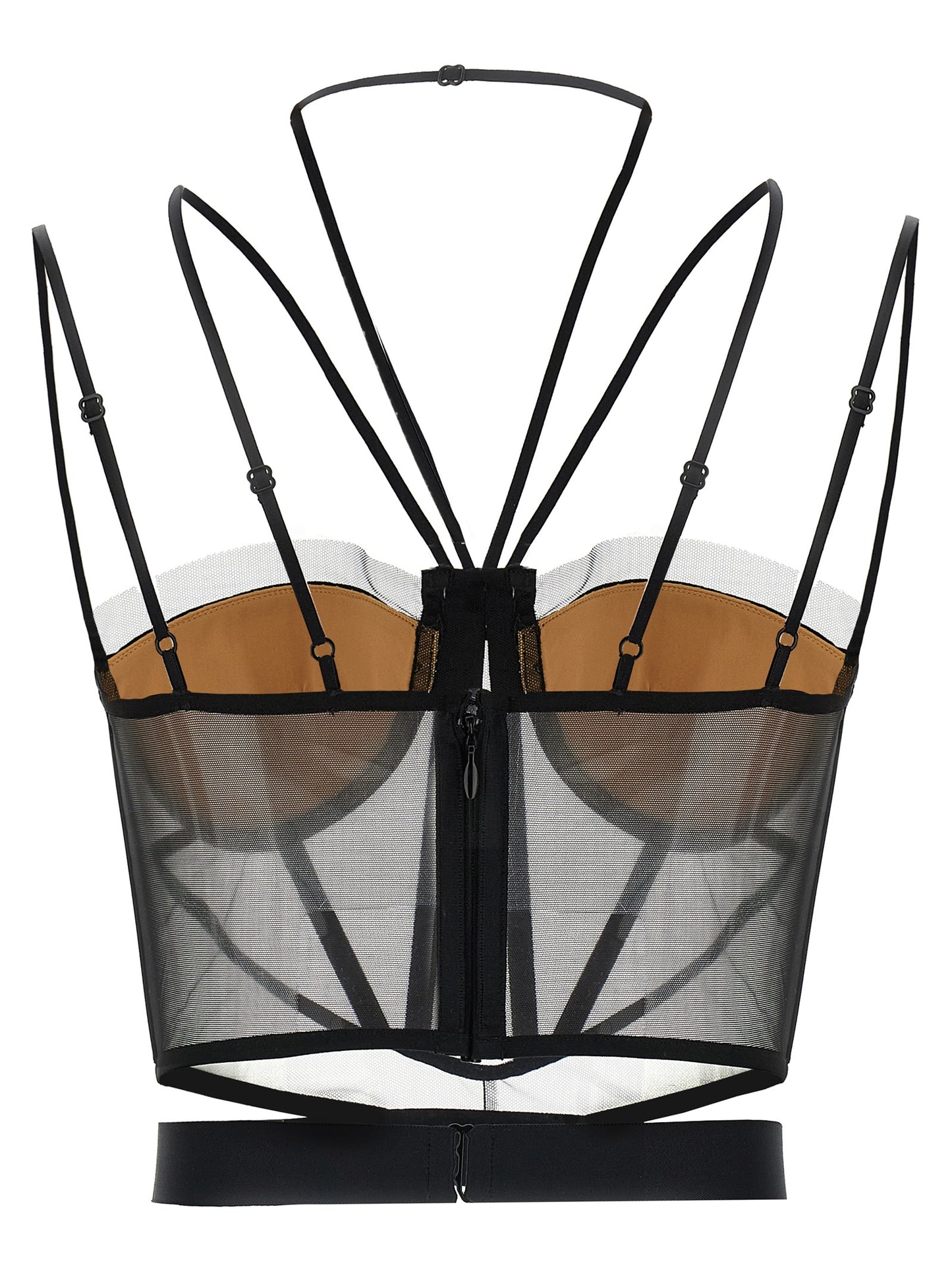 Nensi Dojaka Black Polyamide Tank Tops