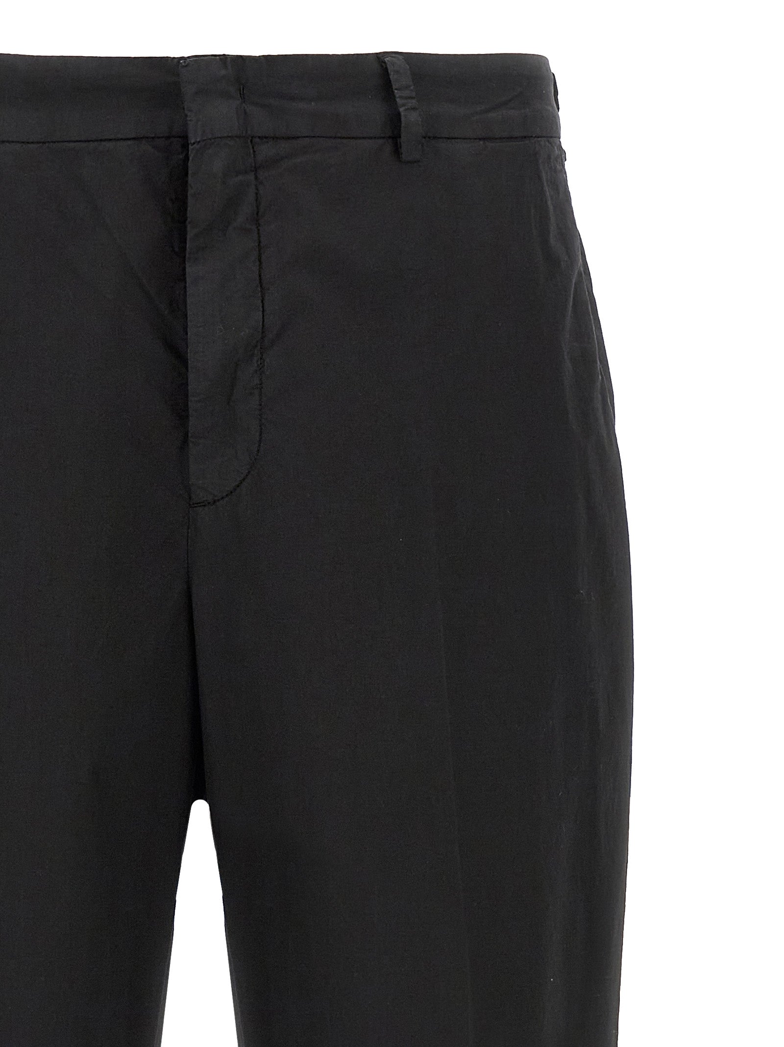 Casual Pants by CELLAR DOOR for men in stretch cotton black presents a refined pantology silhouette, artfully defined by a refined pantology straight-leg, long, and a sophisticated .
