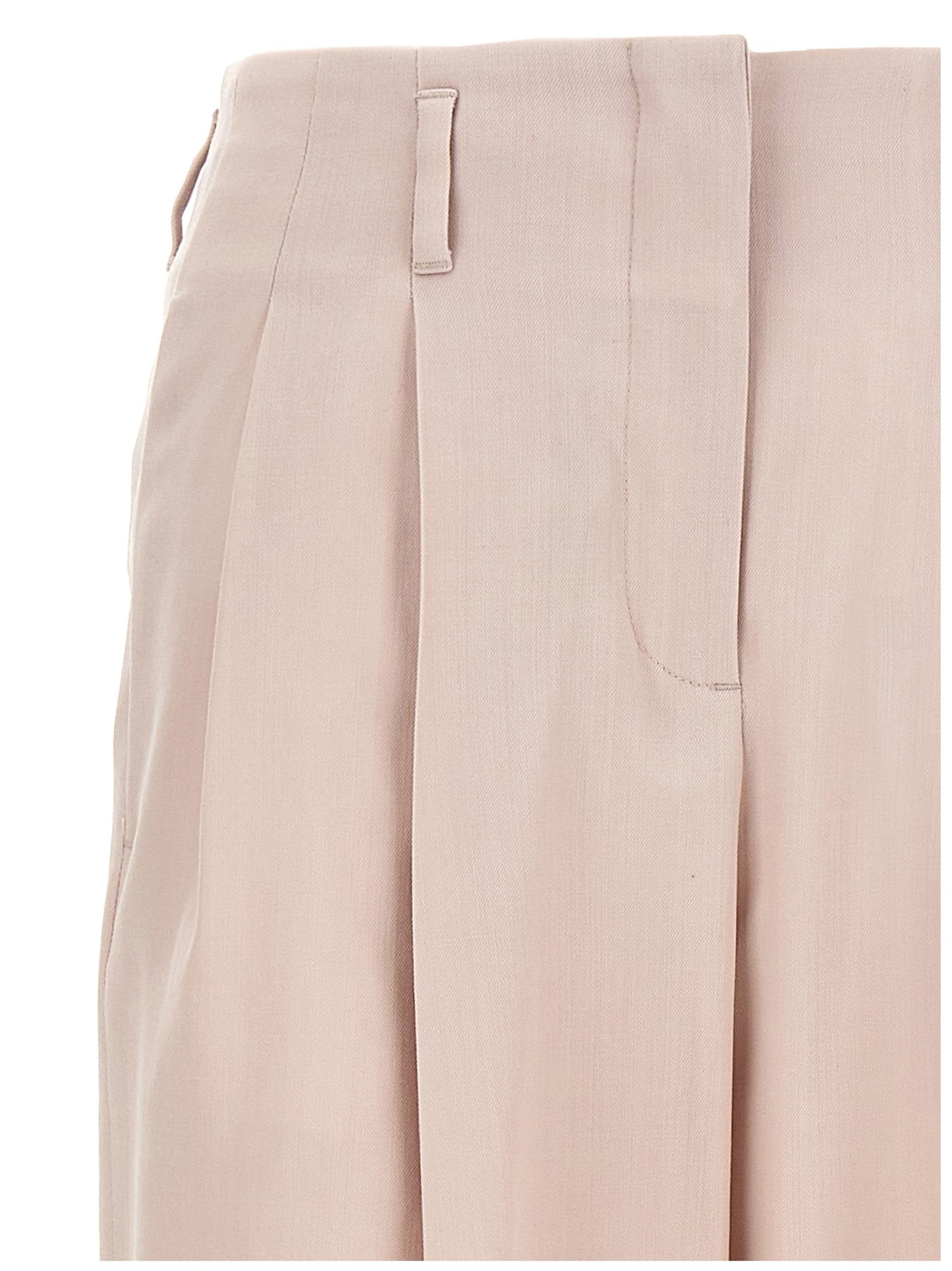 Casual Pants by Golden Goose for women in virgin wool multicolor & pink features an sartorial wide and long with a cut for a sartorial finish.