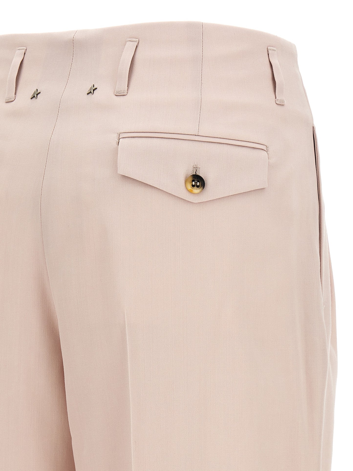 Casual Pants by Golden Goose for women in virgin wool multicolor & pink features an sophisticated and wide with a precise long, creating a sophisticated and sophisticated silhouette.