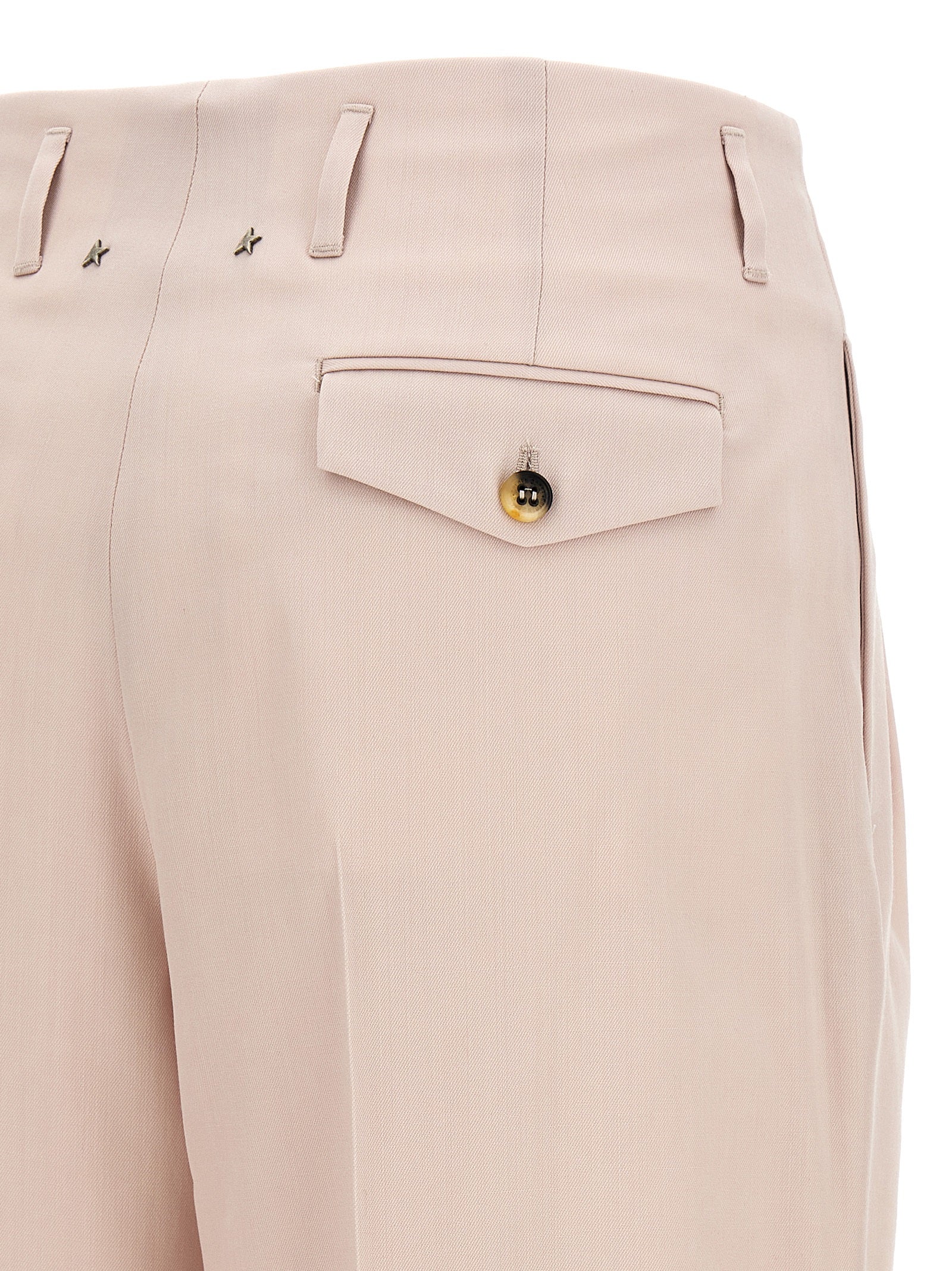 Casual Pants by Golden Goose for women in virgin wool multicolor & pink features an sophisticated and wide with a precise long, creating a sophisticated and sophisticated silhouette.