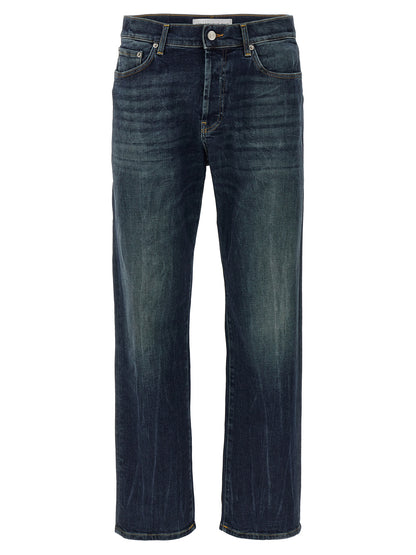 Department 5 Men's Straight Leg Stretch Denim Cotton Jeans - Blue