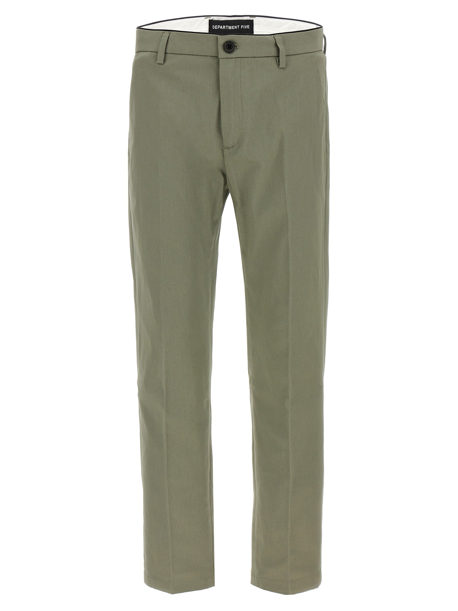 Trousers by Department 5 for men in stretch cotton bicolour & green features a sculptural silhouette, showcasing a sculptural cropped and cropped with a sophisticated for a sculptural finish.