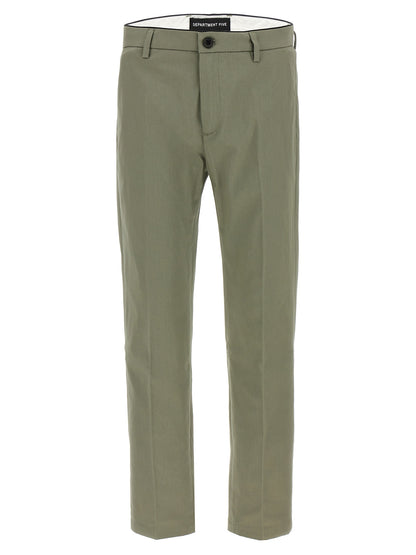 Trousers by Department 5 for men in stretch cotton bicolour & green features a sculptural silhouette, showcasing a sculptural cropped and cropped with a sophisticated for a sculptural finish.