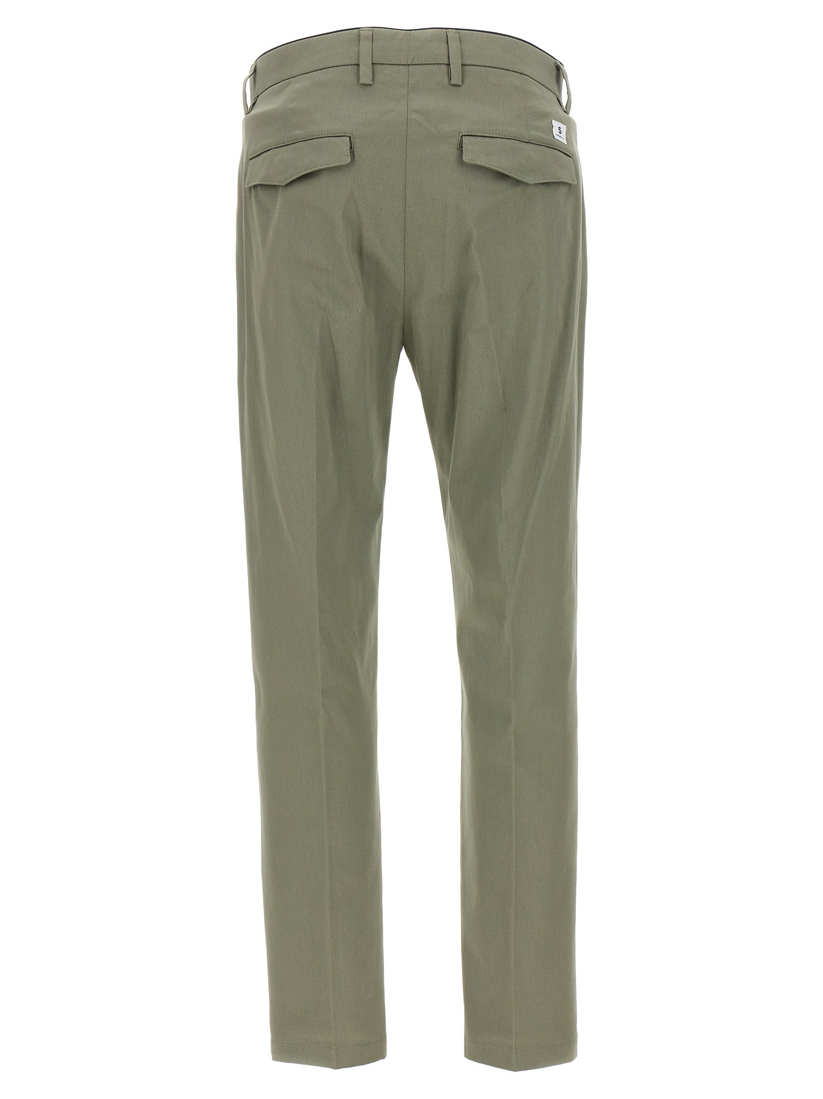 Trousers by Department 5 for men in stretch cotton bicolour & green presents a perennial silhouette, meticulously tailored with a cropped cut, cropped finish, and an elegant .