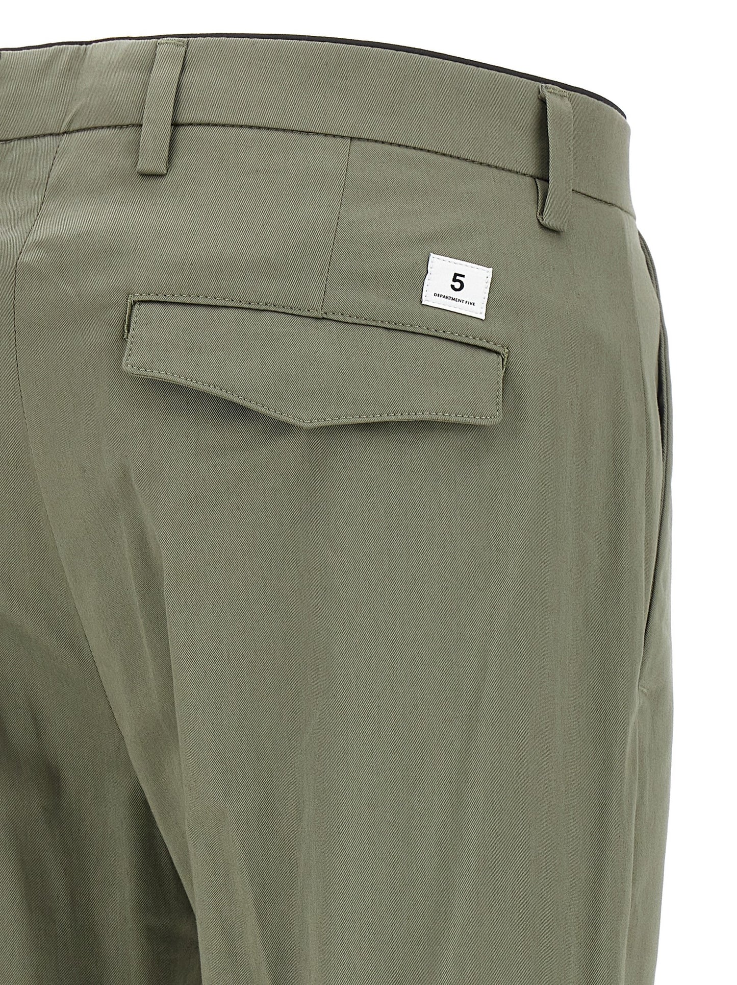 Trousers by Department 5 for men in stretch cotton bicolour & green features a tailored silhouette with a tailored cropped, defined by its cropped and a sophisticated .