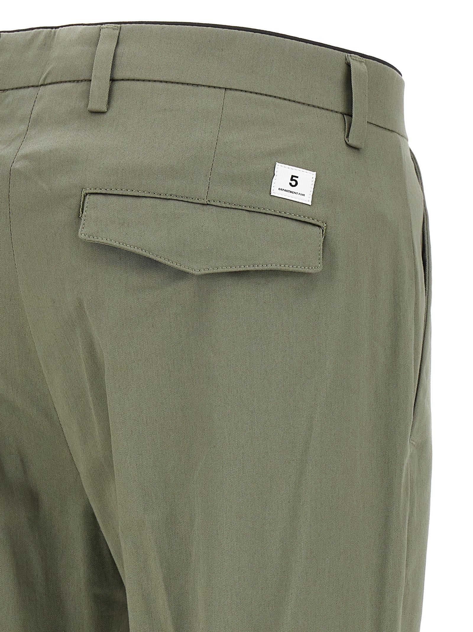 Trousers by Department 5 for men in stretch cotton bicolour & green features a tailored silhouette with a tailored cropped, defined by its cropped and a sophisticated .