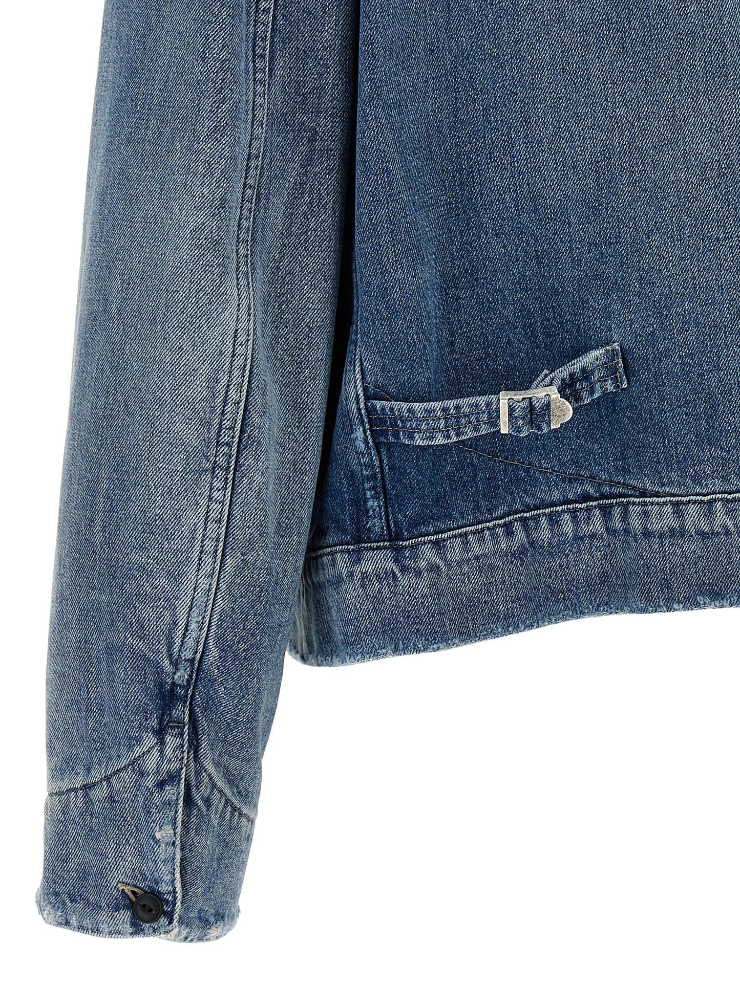 Trucker Jacket by Maison Margiela for men in denim cotton corduroy light-blue presents a effortlessly chic silhouette, showcasing a sophisticated and premium pockets for a truly effortlessly chic finish.
