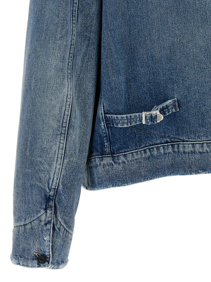 Trucker Jacket by Maison Margiela for men in denim cotton corduroy light-blue presents a effortlessly chic silhouette, showcasing a sophisticated and premium pockets for a truly effortlessly chic finish.