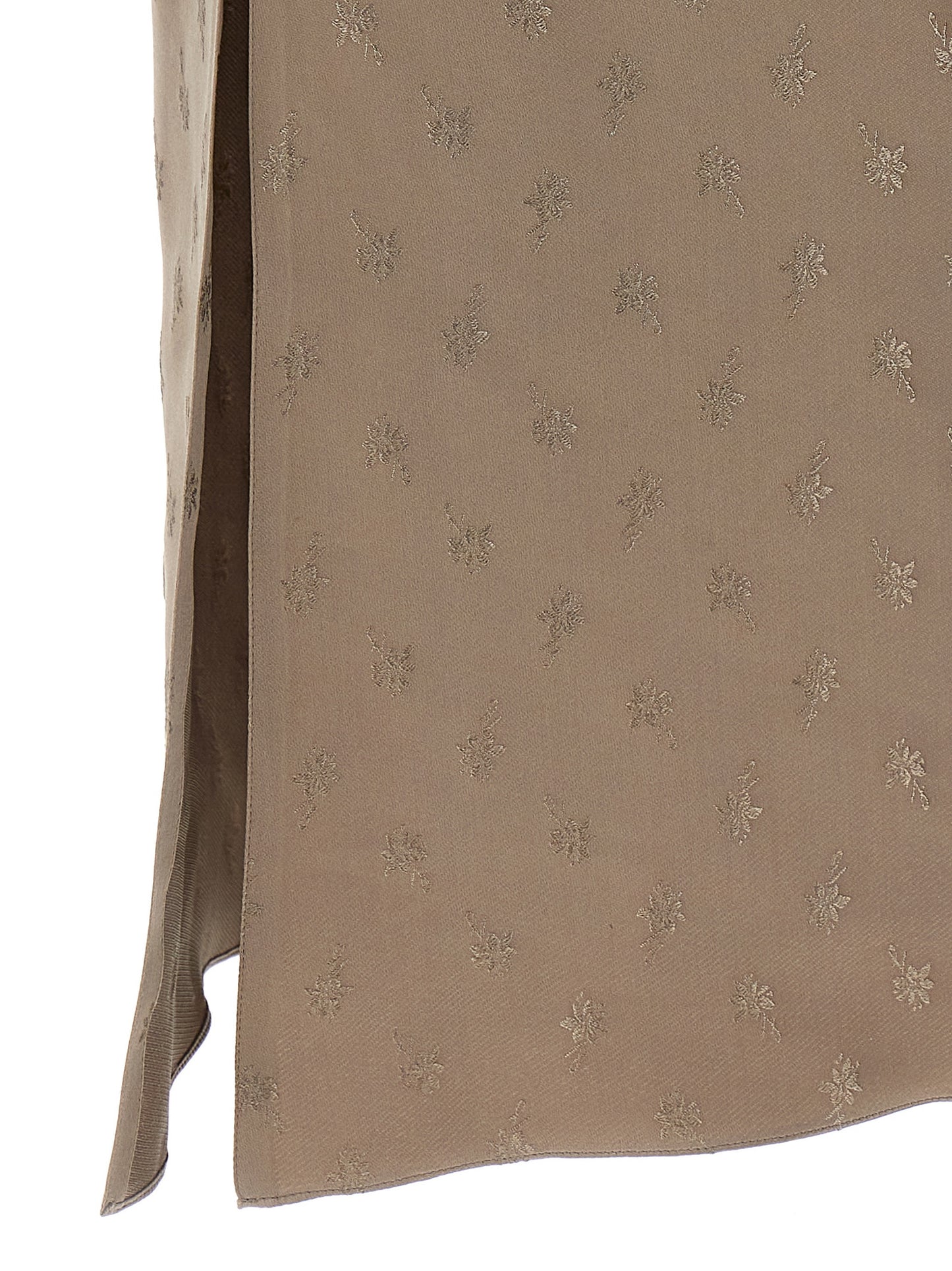 Dress by Fendi for women in viscose silk satin gray, patterned, floral & jacquard showcases a striking silhouette, elegantly detailed with a , refined , and a striking midi for a striking finish.