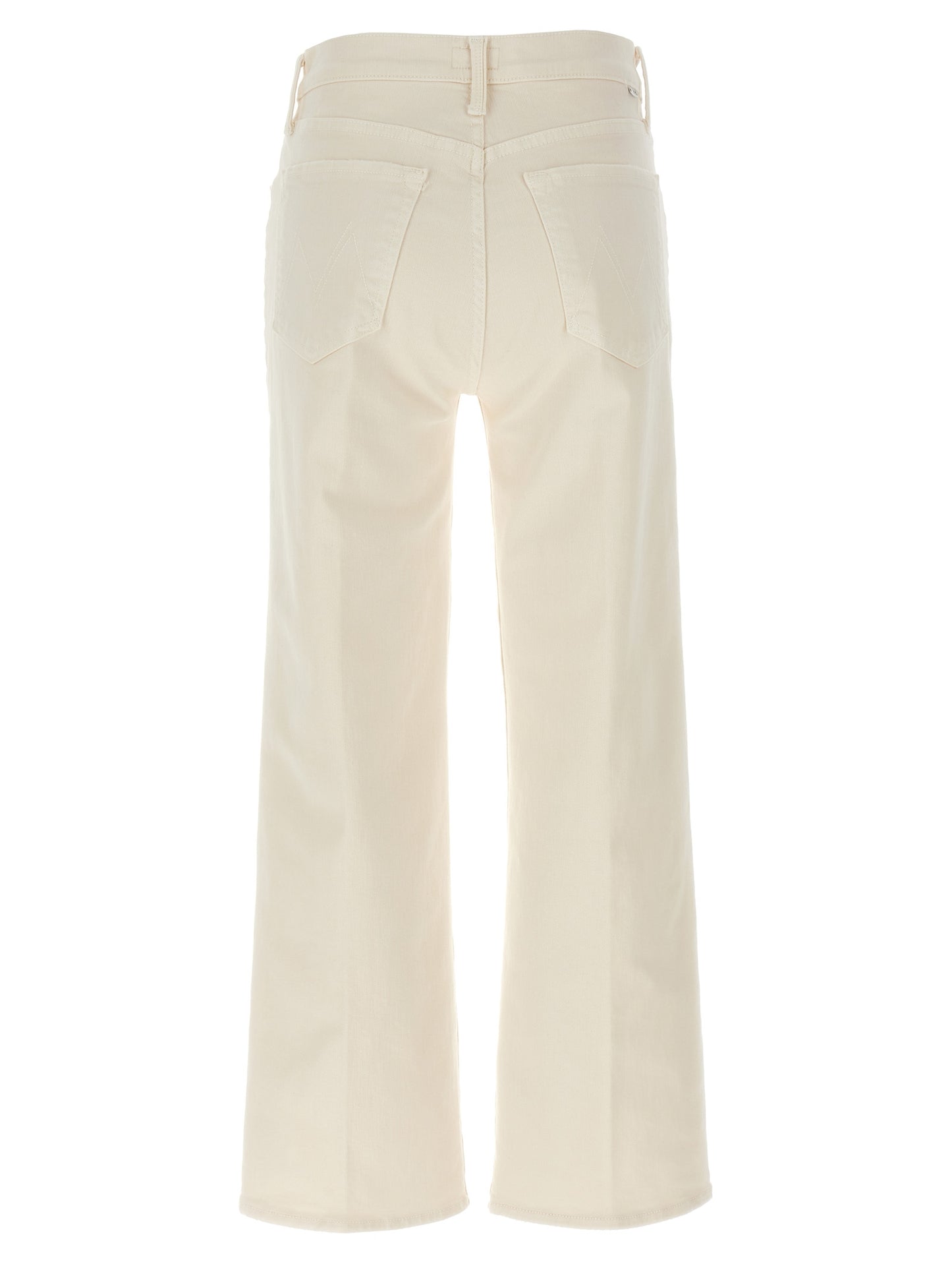 Jeans by Mother Denim for women in stretch denim cotton polyester white features a refined silhouette with a refined straight-leg & wide, defined by a high rise and a refined long for a refined finish.