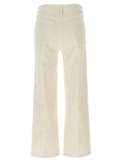 Jeans by Mother Denim for women in stretch denim cotton polyester white features a refined silhouette with a refined straight-leg & wide, defined by a high rise and a refined long for a refined finish.