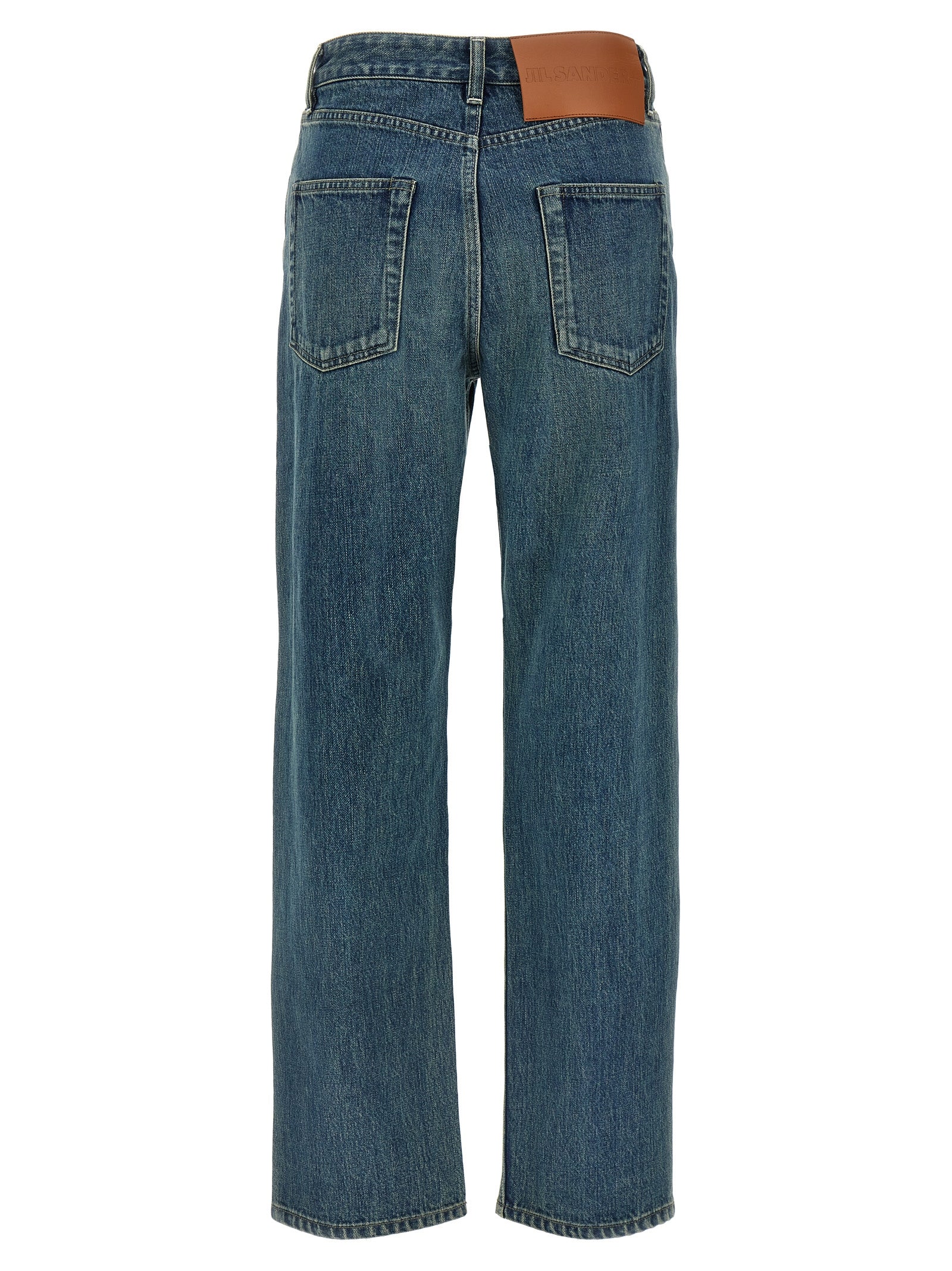 Jeans by Jil Sander for women in cotton denim blue features an refined tailoring silhouette, showcasing a premium straight-leg & slim with a and long cut for a refined tailoring look.