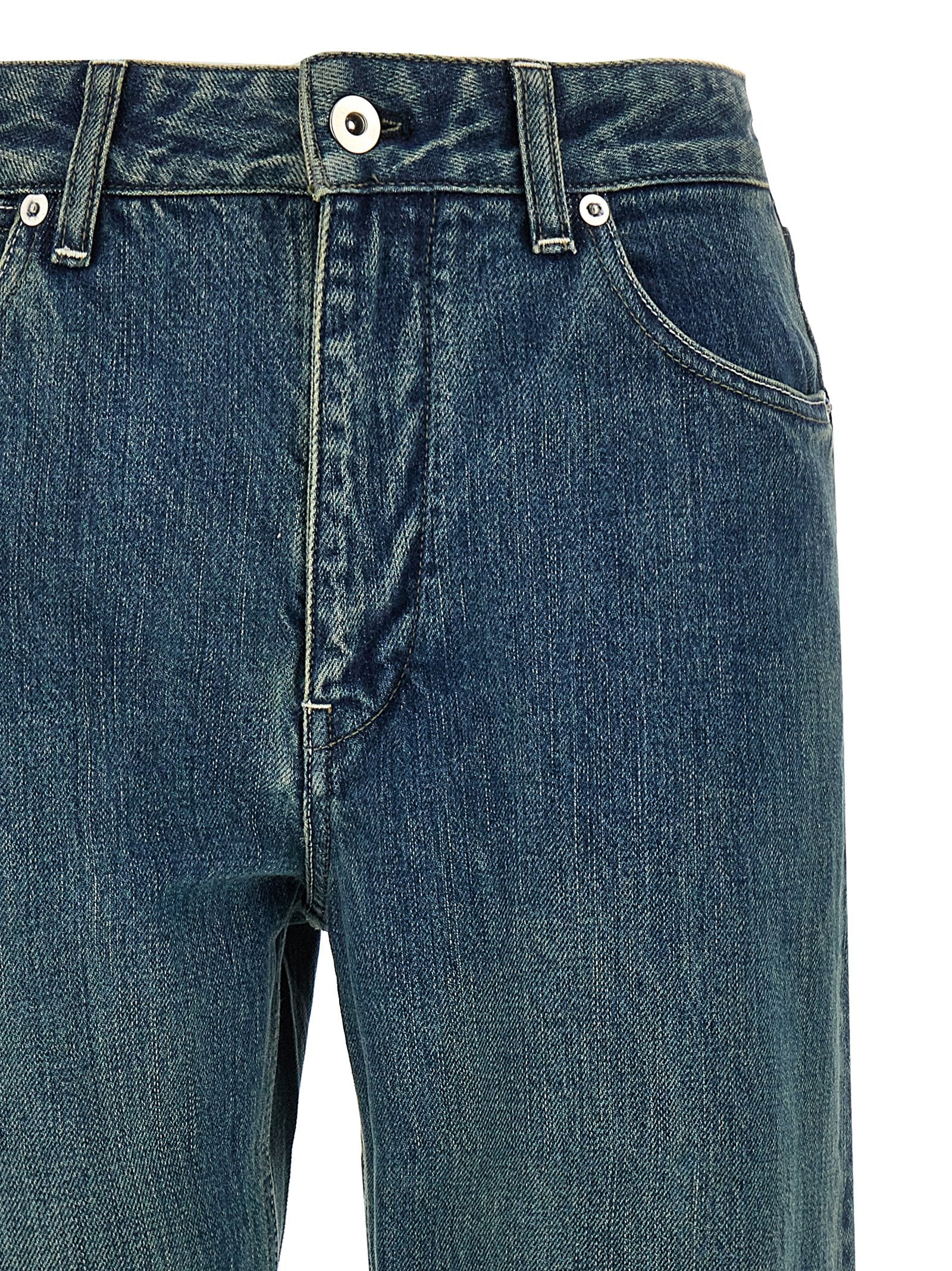 Jeans by Jil Sander for women in cotton denim blue features an sartorial straight-leg & slim and long with a cut for a sartorial finish.