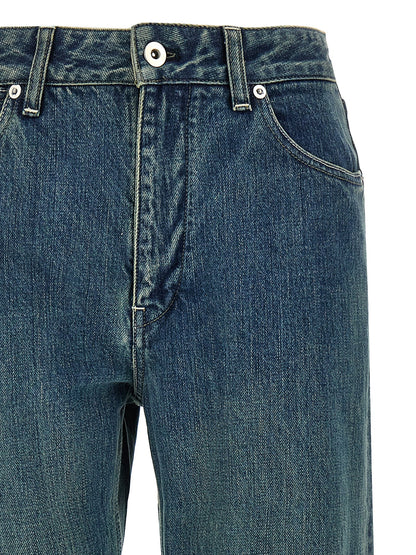 Jeans by Jil Sander for women in cotton denim blue features an sartorial straight-leg & slim and long with a cut for a sartorial finish.