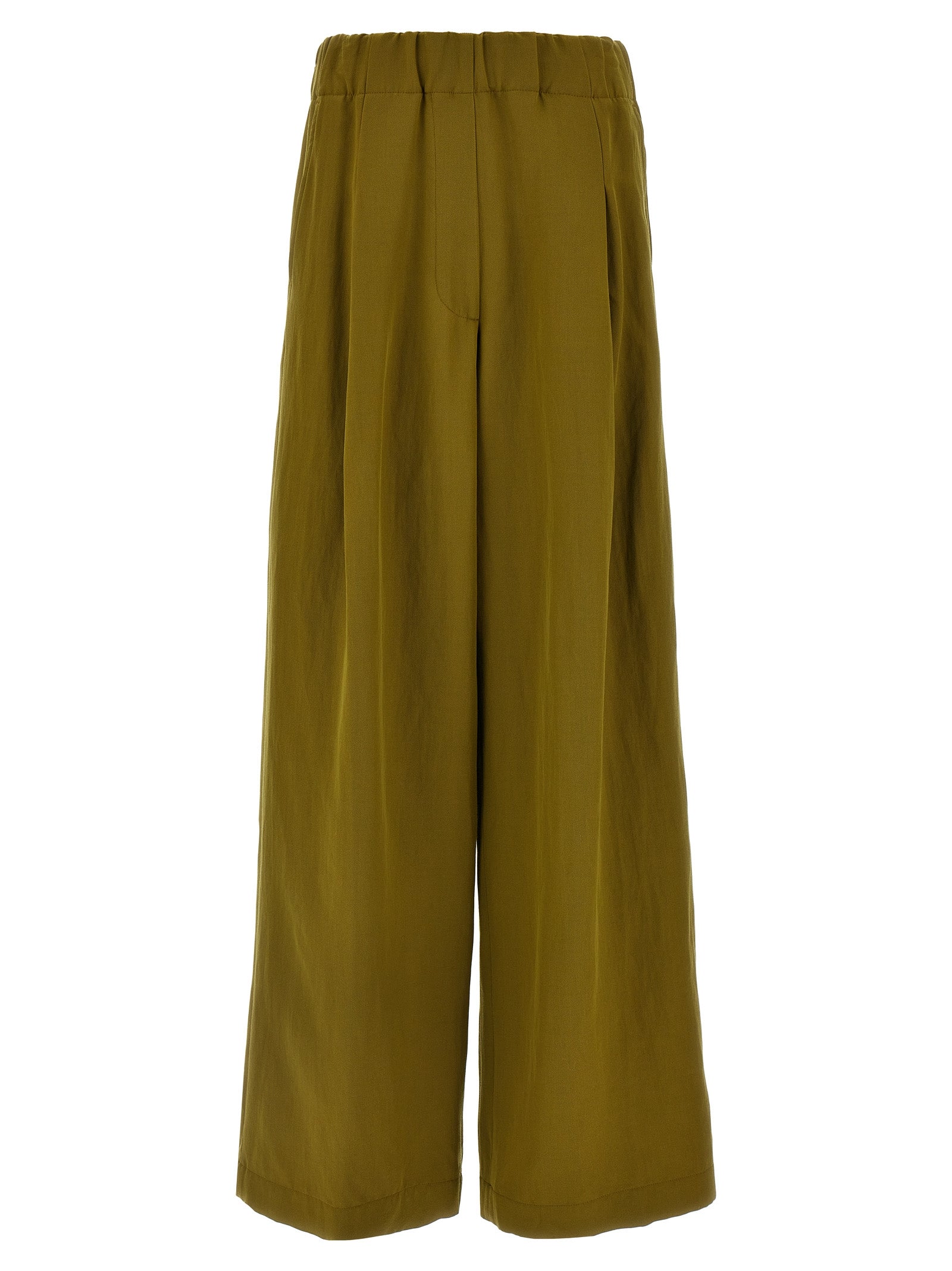 Casual Pants by Dries Van Noten for women in polyamide wool bicolour & green features a polished silhouette with a polished , reaching a polished long and finished with a polished .