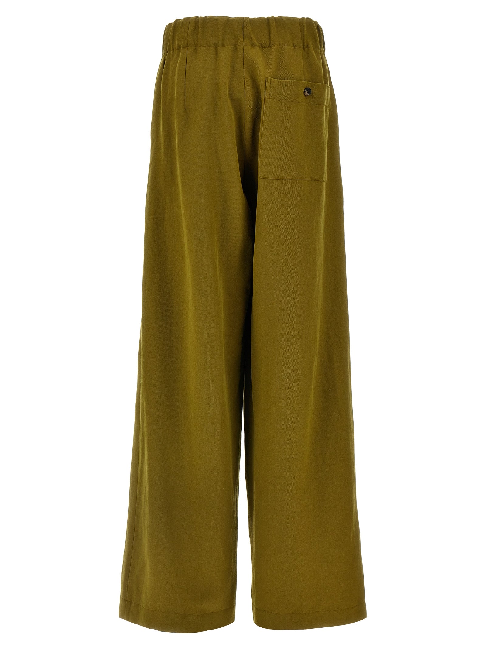 Casual Pants by Dries Van Noten for women in polyamide wool bicolour & green features an refined tailoring silhouette, showcasing a premium with a and long cut for a refined tailoring look.