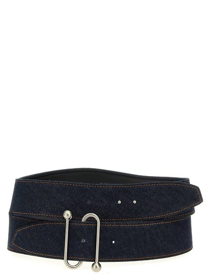 Belt by Sportmax for women in denim cotton blue features an artisanal silhouette, showcasing the artisanal craftsmanship of the Denim Cotton Belt collection for a artisanal finish.