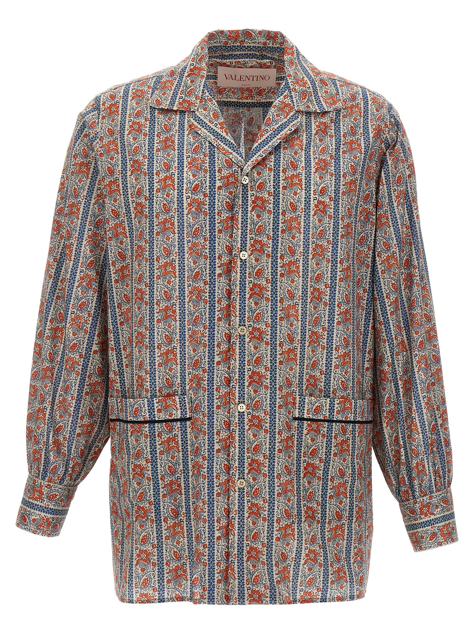 Shirt by Valentino Garavani for men in cotton multicolor & print showcases a sublime silhouette, artfully detailed with a sublime v-neck neckline and for a sophisticated, sublime finish.