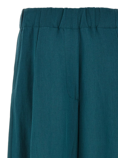 Casual Pants by Dries Van Noten for women in polyamide polyester & wool bicolour & green features an sophisticated and with a precise long, creating a sophisticated and sophisticated silhouette.